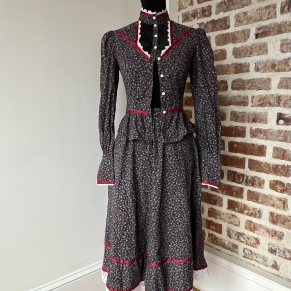 Gunne Sax by Jessica Two Piece Calico Prairie Set